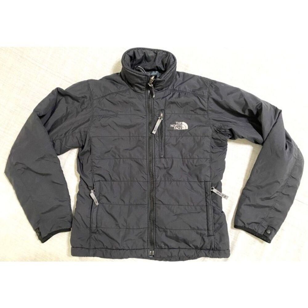 The North Face Primaloft Insulated black Puffer SHELL JACKET COAT sz M